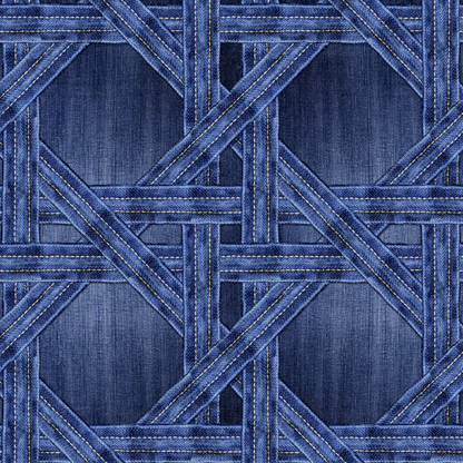 Denim trellis