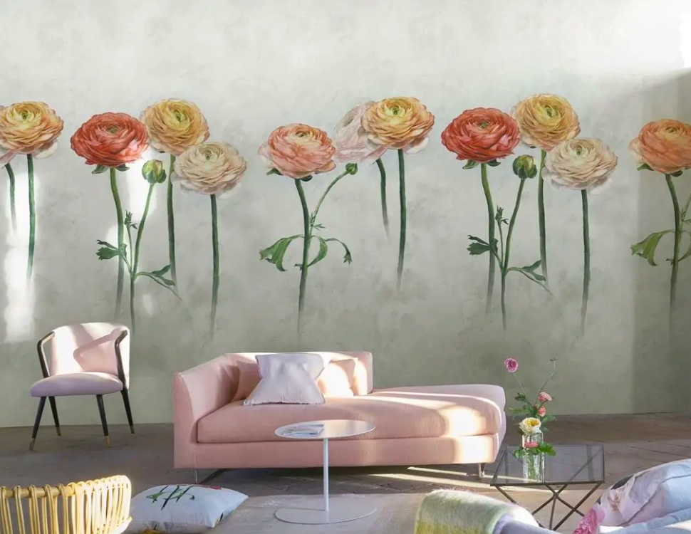 PAPEL PINTADO FLORES