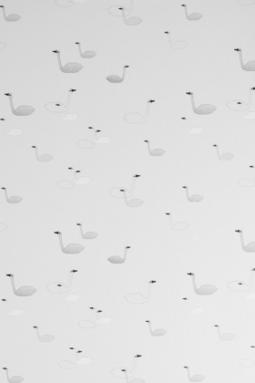SWAN WALLPAPER-GREY